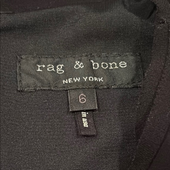 Rag & Bone Black Dress with Orange Stitch Detailing Size 6 - Picture 4 of 5